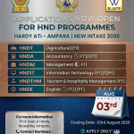 Calling for the 2026 New intake (Closing date 2026 08 03)
