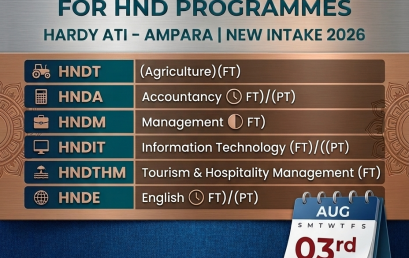 Calling for the 2026 New intake (Closing date 2026 08 03)